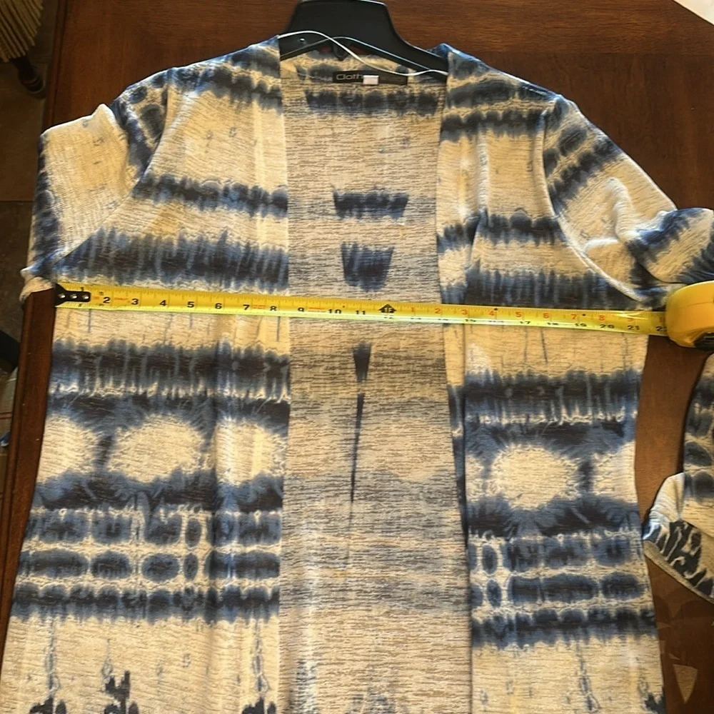Navy and White Duster Cardigan - Picture 5 of 6